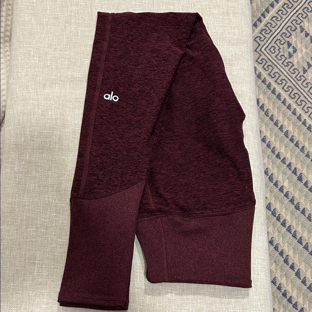 ALO Burgundy High waisted Leggings - Small